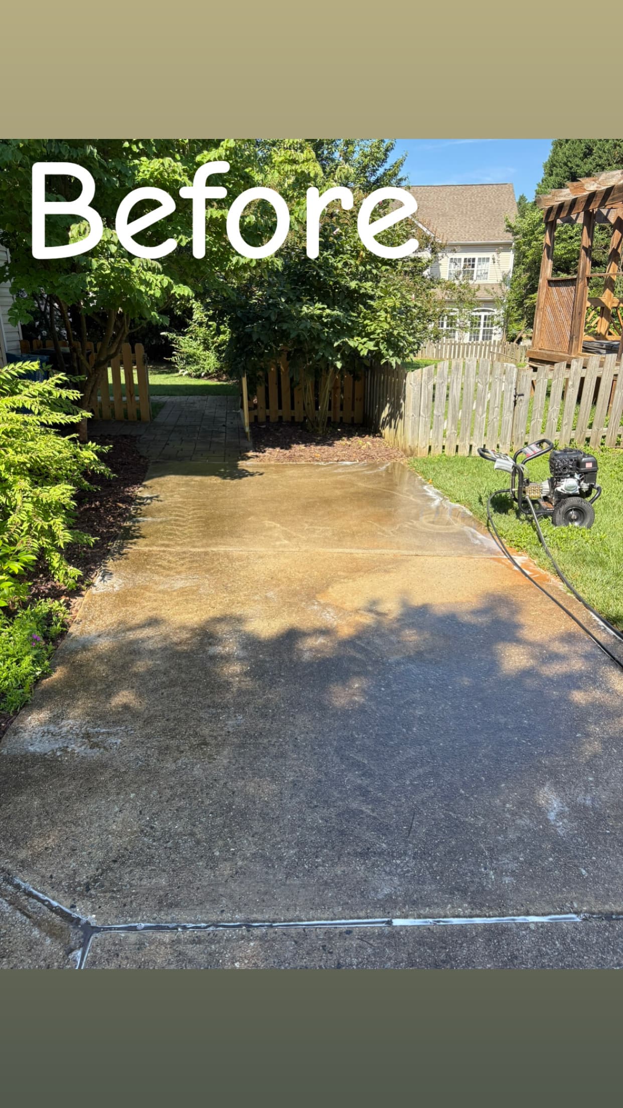 Backyard Walkway — before