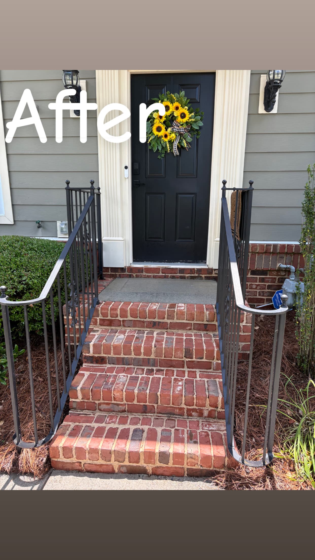 Brick Front Steps — after