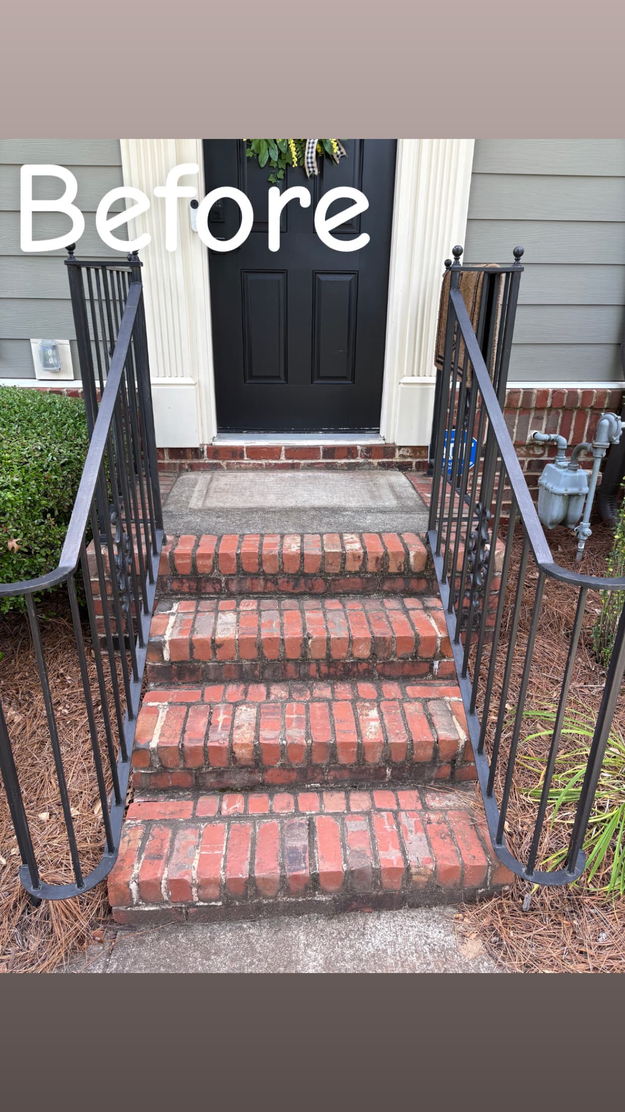 Brick Front Steps — before