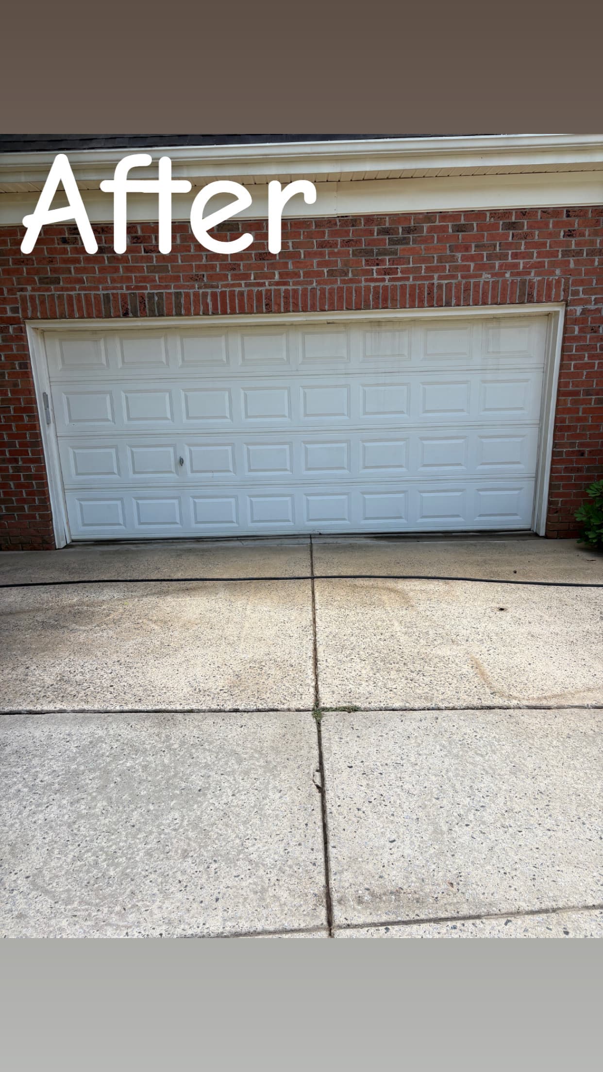 Brick Garage & Driveway — after