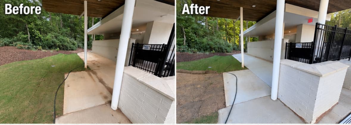Commercial Pool Deck — before and after