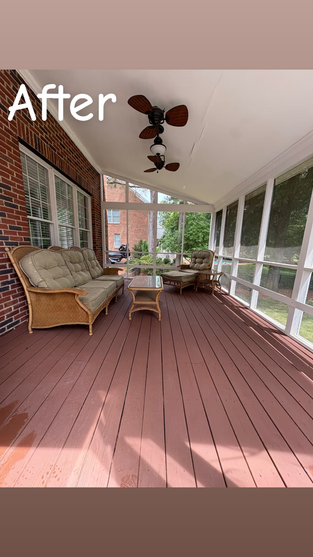 Screened Porch Deck — after