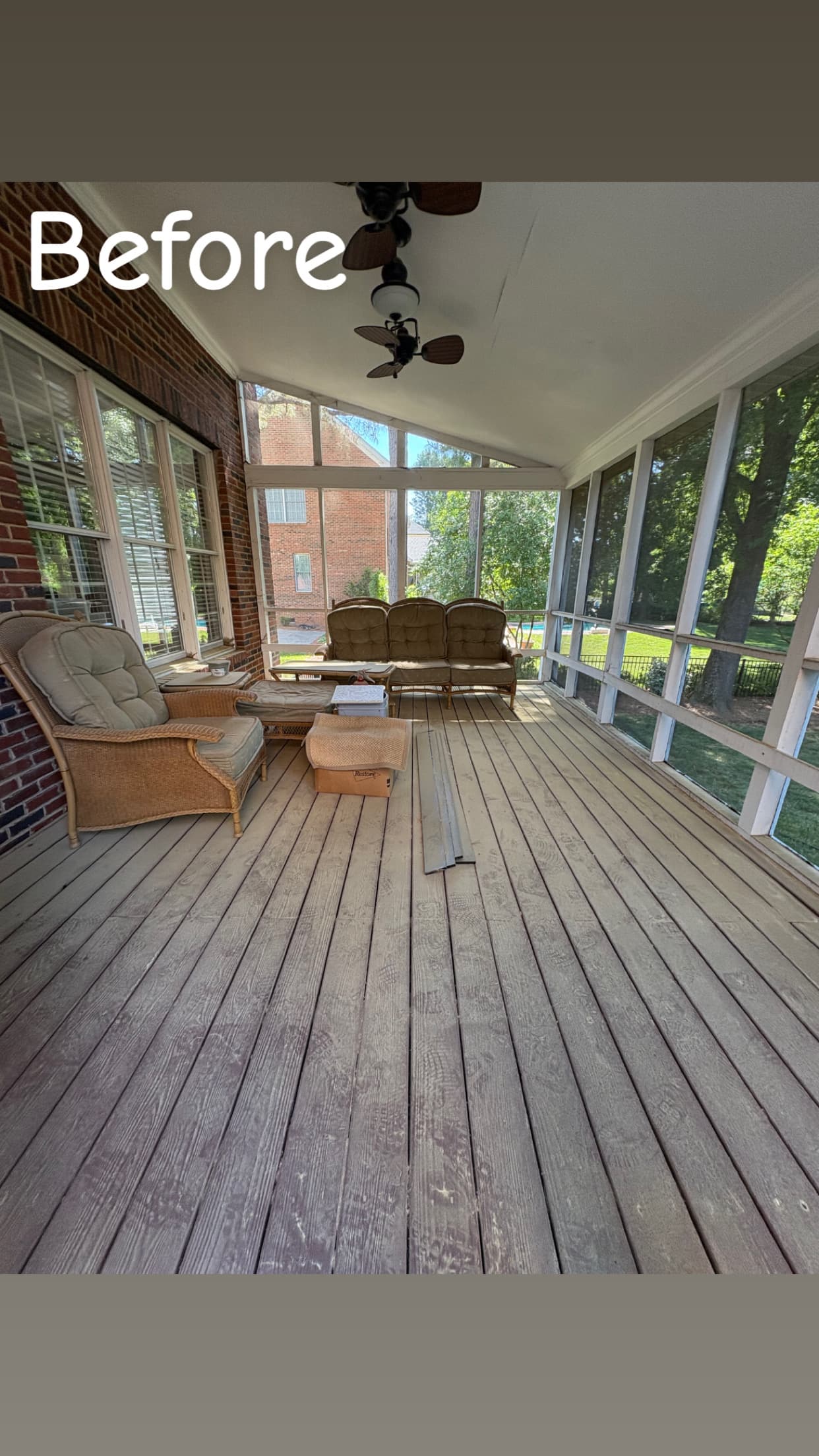 Screened Porch Deck — before